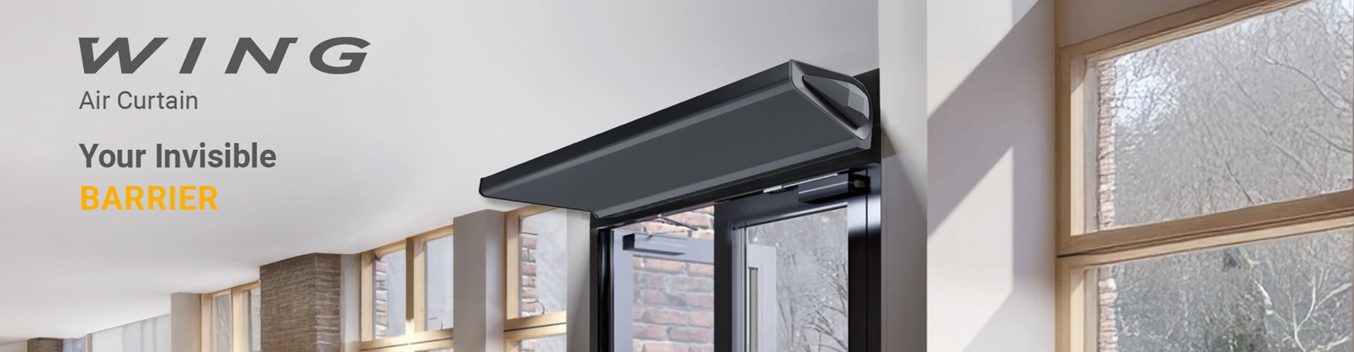 WING air curtain – effective barrier against pollen and insects.
