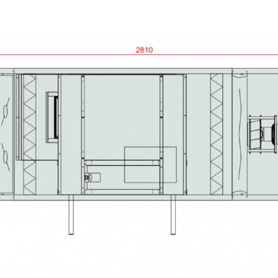 VENTUS Centrala stojąca nawiewno-wywiewna VVS021c FPVH-FPV, WYDATEK: 2310m³/h, EP: 300Pa