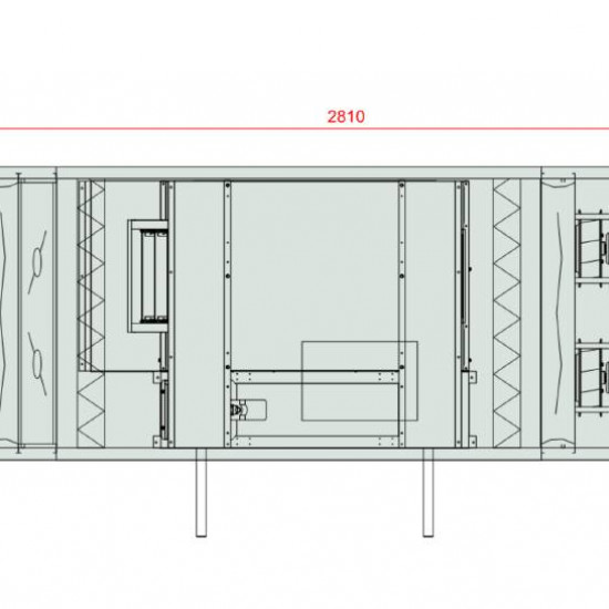 VENTUS Centrala stojąca nawiewno-wywiewna VVS030c FPVH-FPV, WYDATEK: 3300m³/h, EP: 300Pa