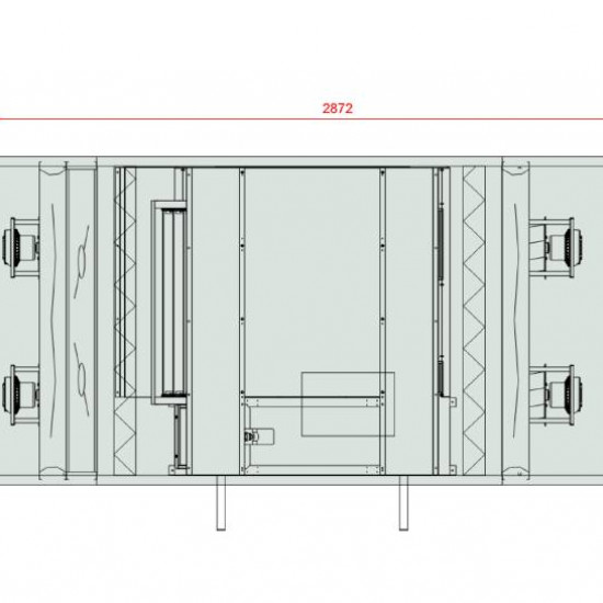 VENTUS Centrala stojąca nawiewno-wywiewna VVS055c FPVH-FPV, WYDATEK: 6000m³/h, EP: 300Pa