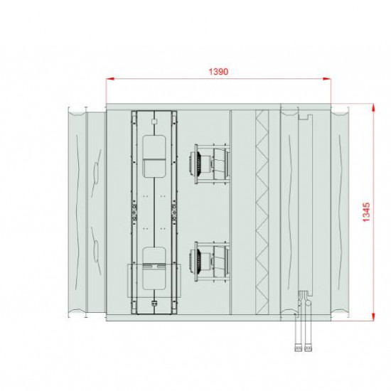 VENTUS Centrala stojąca nawiewno-wywiewna VVS055c FRVH-FVR, WYDATEK: 5700m³/h, EP: 300Pa
