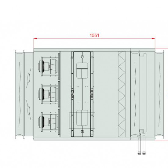 VENTUS Centrala stojąca nawiewno-wywiewna VVS040c FRVH-FRV, WYDATEK: 4000m³/h, EP: 300Pa