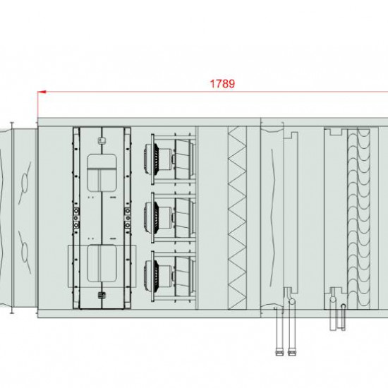 VENTUS Centrala stojąca nawiewno-wywiewna VVS030c FRVHC-FVR, WYDATEK: 3100m³/h, EP: 300Pa
