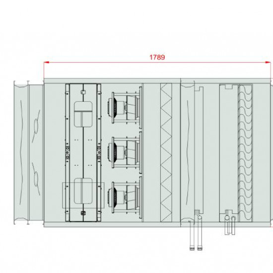 VENTUS Centrala stojąca nawiewno-wywiewna VVS040c FRVHC-FVR, WYDATEK: 4100m³/h, EP: 300Pa