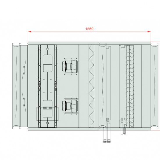 VENTUS Centrala stojąca nawiewno-wywiewna VVS055c FRVHC-FVR, WYDATEK: 5700m³/h, EP: 300Pa