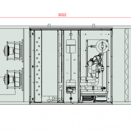 VENTUS Centrala stojąca nawiewno-wywiewna VVS040c HFXVH-FXV, WYDATEK: 4000m³/h, EP: 300Pa