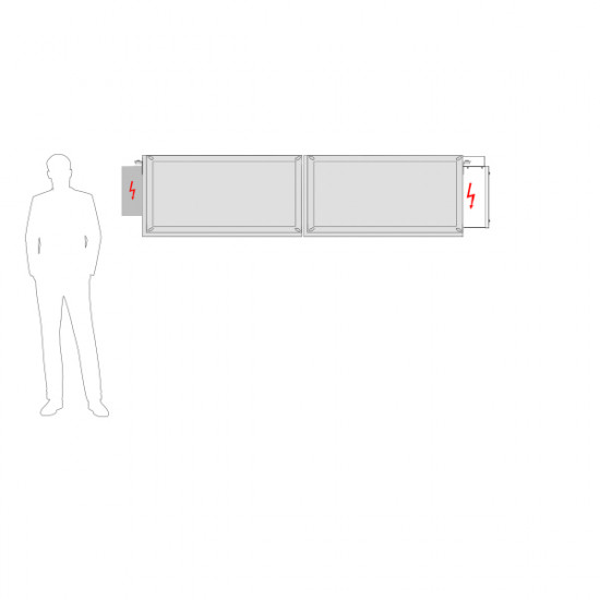 VENTUS Centrala podwieszana nawiewno-wywiewna VVS015s FPV-FPV, WYDATEK: 1000m³/h, EP: 300Pa