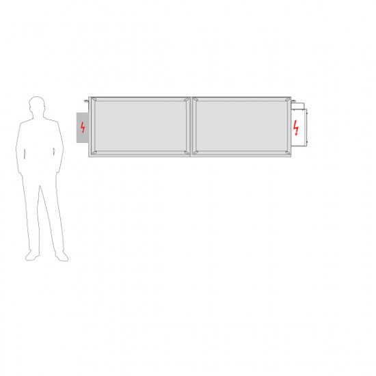 VENTUS Centrala podwieszana nawiewno-wywiewna VVS020s FPV-FPV, WYDATEK: 2200m³/h, EP: 300Pa