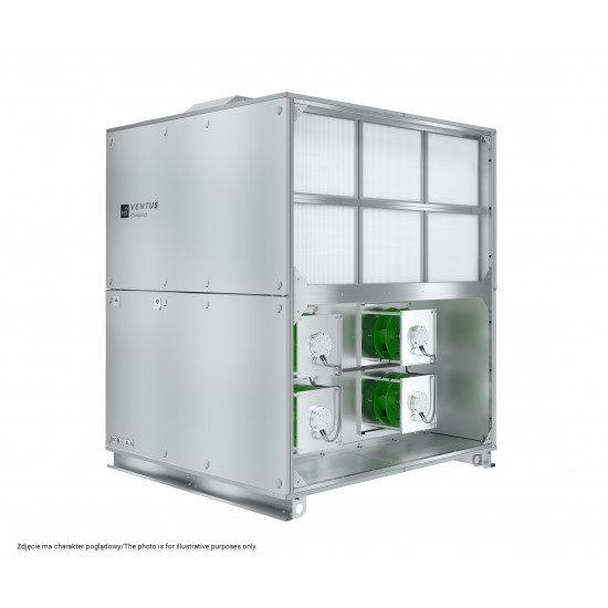 VENTUS Centrala stojąca nawiewno-wywiewna VVS021c FRVH-FRV, WYDATEK: 1500m³/h, EP: 300Pa