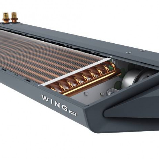 Kurtyna powietrzna WING W150 AC z wodnym wymiennikiem ciepła DARK (RAL7016)