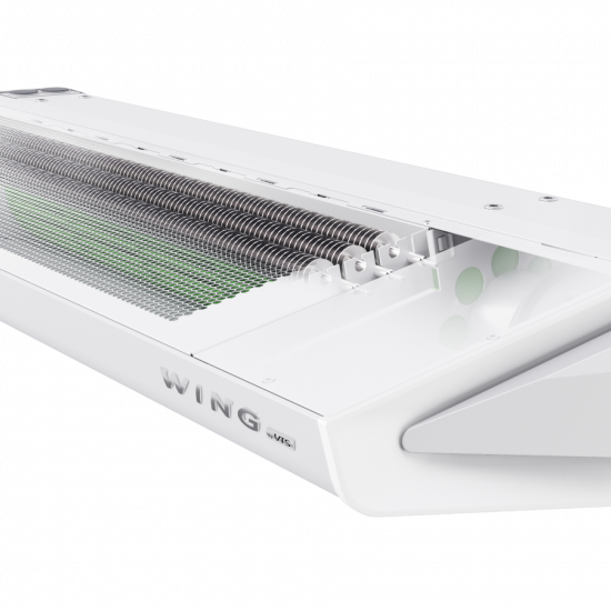 Kurtyna powietrzna WING E200 EC z grzałkami elektrycznymi